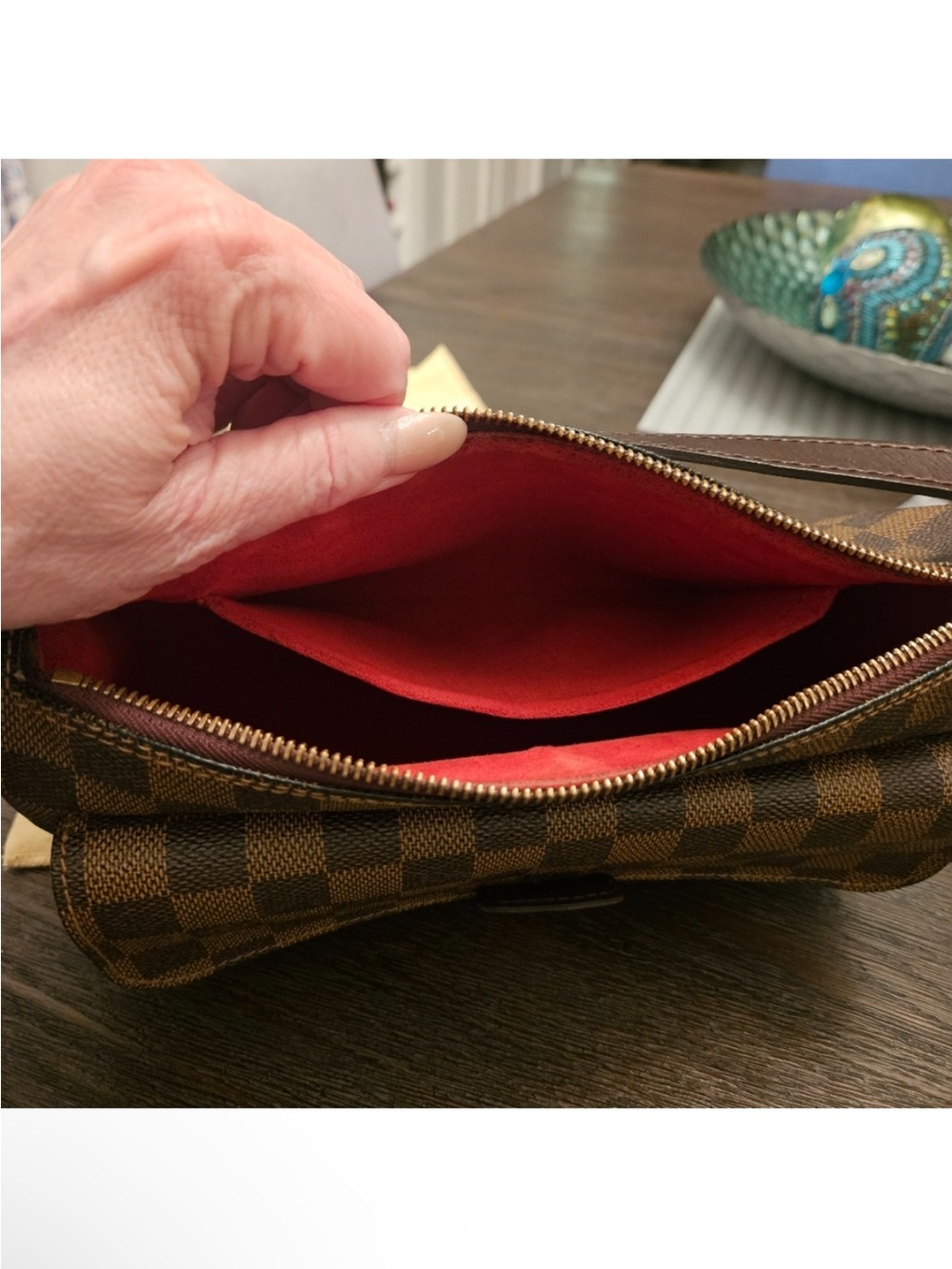 Louis Vuitton Brown Damier Ebene Crossbody with Matching Small Wallet - Picture 7 of 13